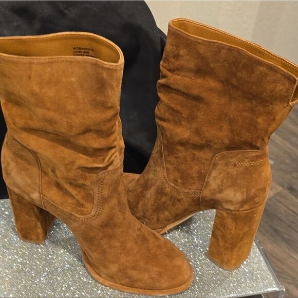 Steve Madden Vector Slouch Bootie- Chestnut Suede - Picture 13 of 13